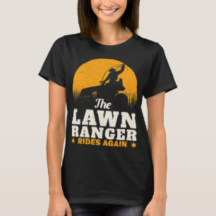 Camiseta Leão Engraçado Mower Cowboy Lawn Ranger Yard Work