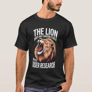 Camiseta Leão Equipe de Trabalho de Pesquisa de Usuário do