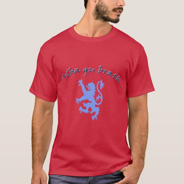 Camiseta Leão escocês da independência do brath alba de gu (Frente)