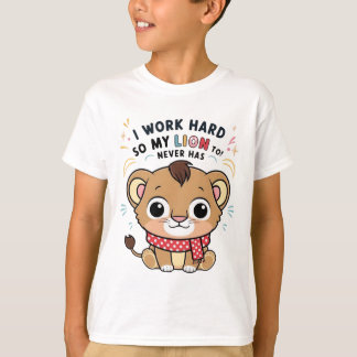 Camiseta Leão excitado - Camisa-T do Cubo-Leão de Pulso Joy