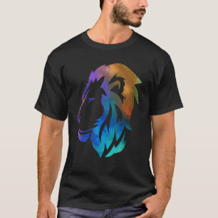 Camiseta Leão Felidae Gato Grande Roupa Homens Mulheres Cri