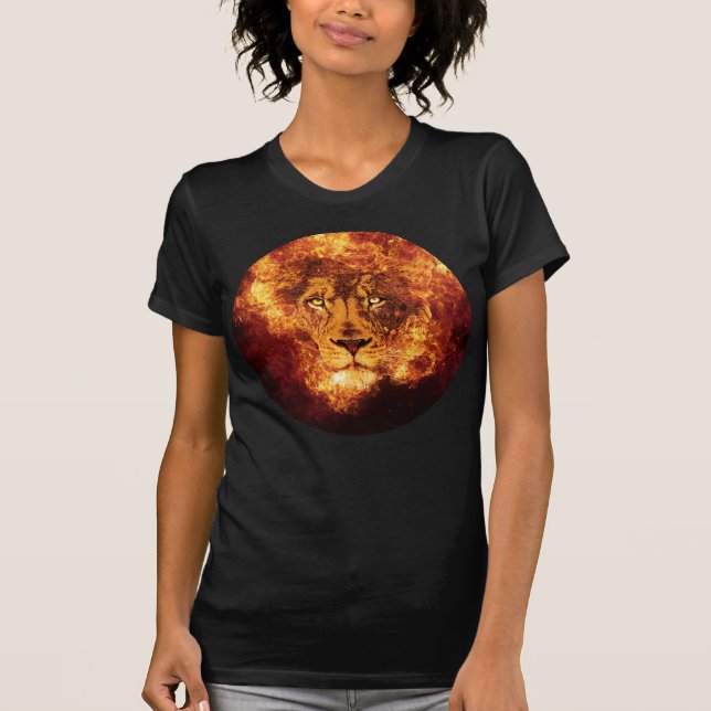 Camiseta Leão flamejante de Judah (Frente)