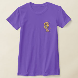 Camiseta leão fofo desenho infantil retrô safári animal da