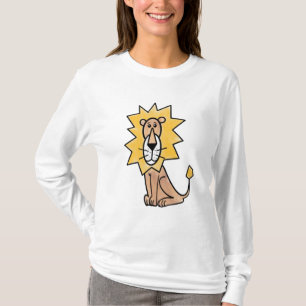 Camiseta leão fofo desenho infantil retrô safári animal da