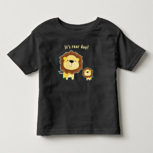 Camiseta Leão Fofo E Filhote De Leão Aniversário De Criança
