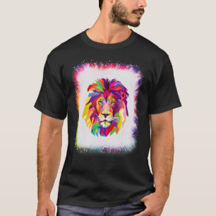 Camiseta Leão Geométrico Amor R Pai Mãe Garota Coroa