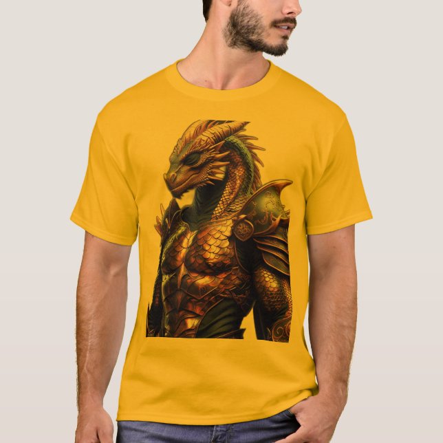Camiseta Leão Geométrico Tribal com Padrão Inspirado no Dra (Frente)