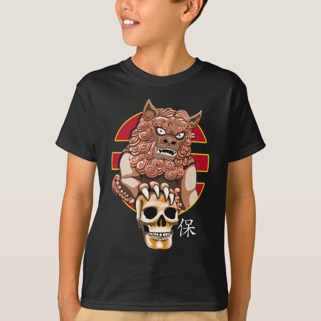 Camiseta Leão guardião chinês - Foo Dog (Frente)