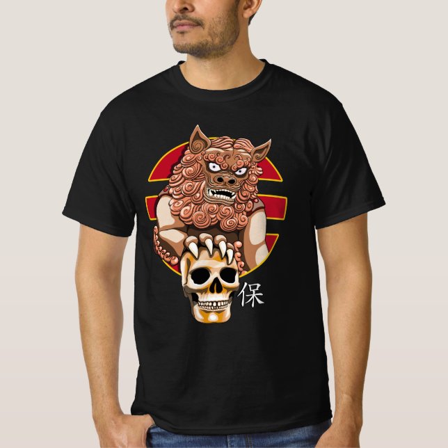 Camiseta Leão guardião chinês - Foo Dog (Frente)