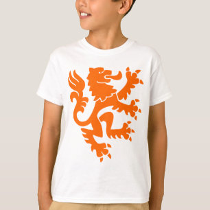 Camiseta Leão heráldico 01 - laranja