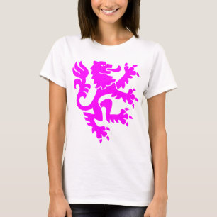 Camiseta Leão Heráldico 01 - Magenta