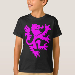 Camiseta Leão heráldico 01 - magenta