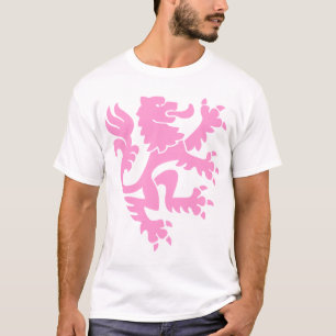 Camiseta Leão Heráldico 01 - Rosa