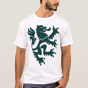 Camiseta Leão Heráldico 01 - Verde Escuro