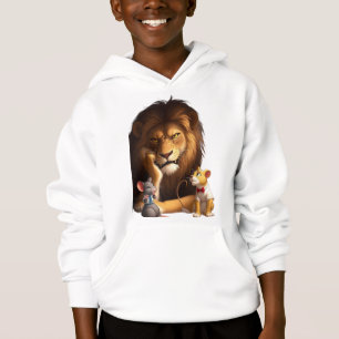 Camiseta Leão irritado com Cubo Curioso e Mouse Pequeno - D