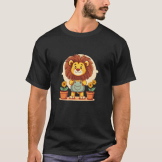 Camiseta Leão Jardineiro com o Visual de Jardim Mais Legal