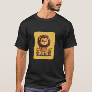 Camiseta Leão Jardineiro Legal Cavando a Terra com Estilo