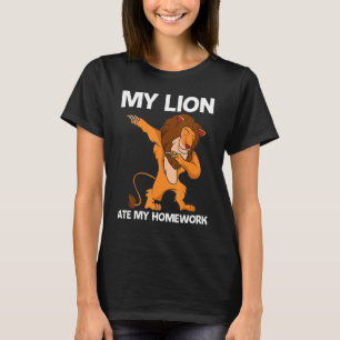 Camiseta Leão Legal Para Crianças Meninos Safari Da Selva A