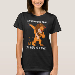 Camiseta Leão legal Para Homens Pais Selva Safari Animal