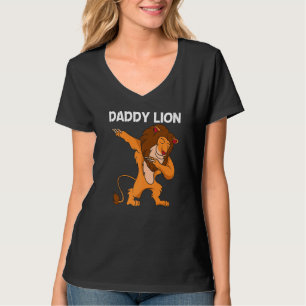 Camiseta Leão legal Para Homens Pais Selva Safari Animal
