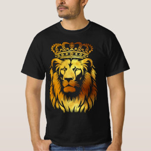 Camiseta Leão Majestoso Coroado - Arte Real