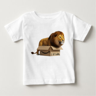 Camiseta Leão Majestoso em Pequena Caixa de Papelão Meme Di