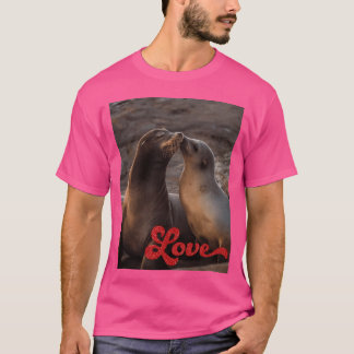Camiseta Leão-marinho ama menino