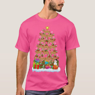 Camiseta Leão-Montanha Lover Xmas Luz Montanha Lion Chri