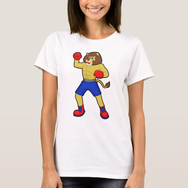 Camiseta Leão na caixa com luvas in a box (Frente)