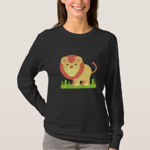 Camiseta Leão Na Selva Gato Selvagem Filhotes de Leão Fofos