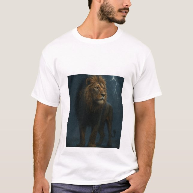 Camiseta Leão Na Tempestade (Frente)