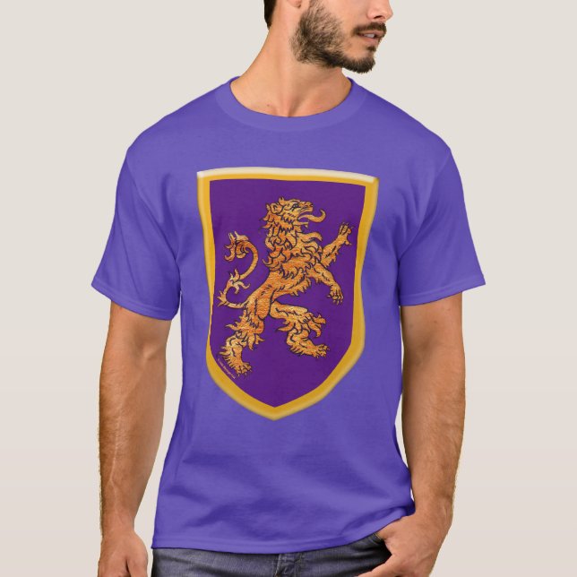Camiseta Leão no protetor roxo (Frente)