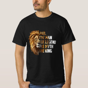 Camiseta Leão Pai O Homem A Lenda O Mito O Rei
