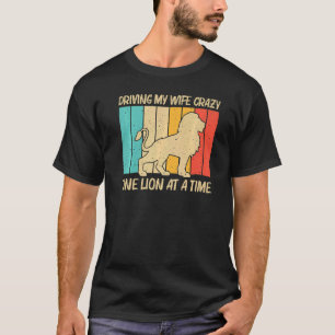 Camiseta Leão Para Homens Animal Do Zoo Safari Africano Pai