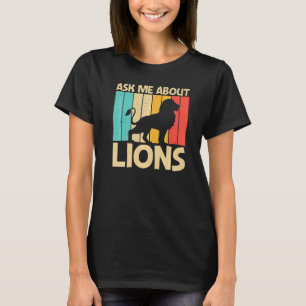 Camiseta Leão Para Homens Leão Selva Safari Animal
