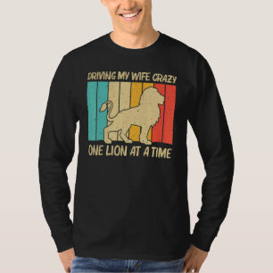 Camiseta Leão Para Homens Pai Safari Africano Animal de Zoo
