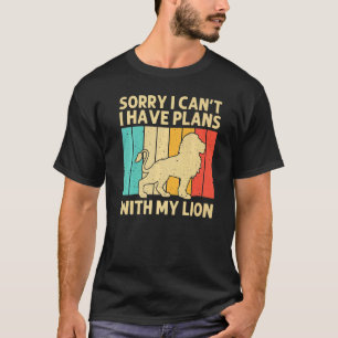 Camiseta Leão Para Homens Retrô Africano Do Zoo Safari