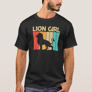 Camiseta Leão Para Meninas Mulheres Leão Safari Da Selva An