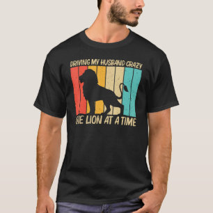 Camiseta Leão Para Mulheres Raparigas Leão Selva Safari Ani