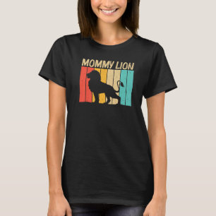 Camiseta Leão Para Mulheres Raparigas Leão Selva Safari Ani