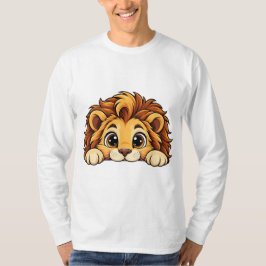 Camiseta Leão Peekaboo Adorável