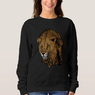 Camiseta Leão predador africano impressão cabeça marca com 