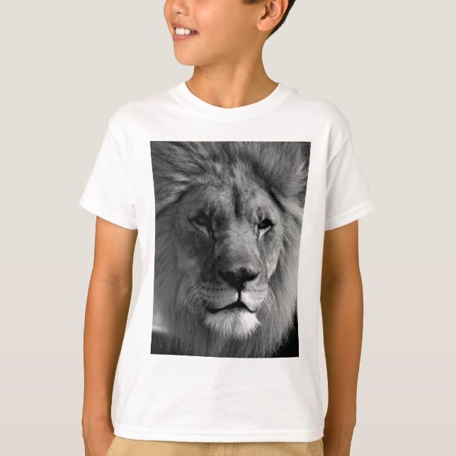 Camiseta Leão preto e branco (Frente)