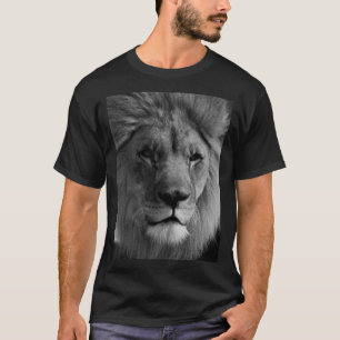 Camiseta Leão preto e branco