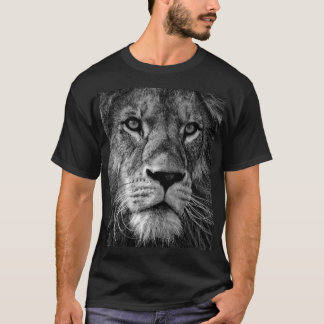 Camiseta Leão preto e branco