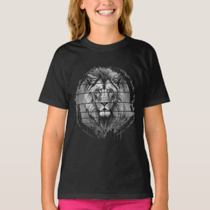 Camiseta Leão Preto e Branco
