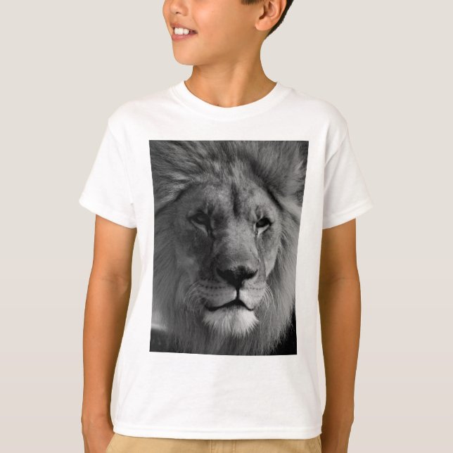 Camiseta Leão preto e branco (Frente)