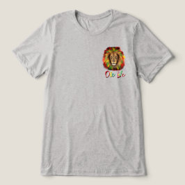 Camiseta leão rasta cabeça vermelha verde amarela Jamaica u