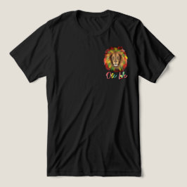 Camiseta leão rasta cabeça vermelha verde amarela Jamaica u