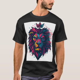 Camiseta "Leão reluzente: Moda futurística"